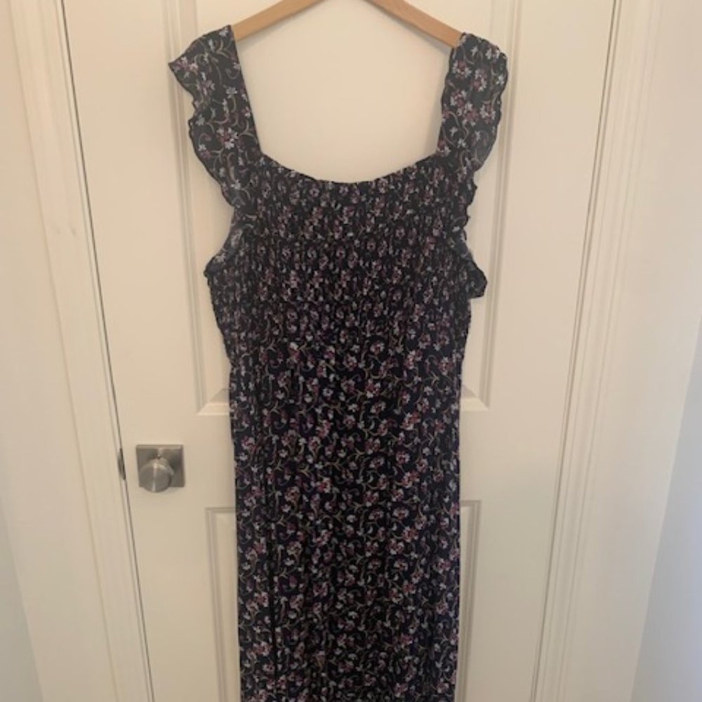 Hi-lo Maxi Floral Sundress w/ Ruffles Plus Size 22